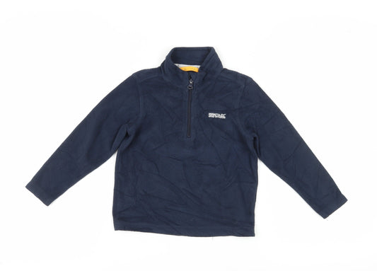 Regatta Boys Blue Fleece Sweatshirt, Size 6, 1/4 Zip Casual