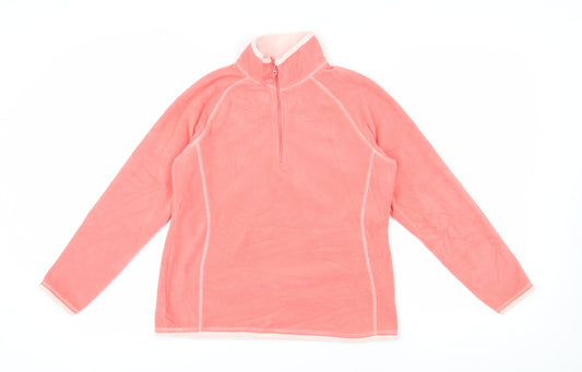 Mountain Warehouse Women's Pink 1/2 Zip Fleece Sweatshirt Size 14