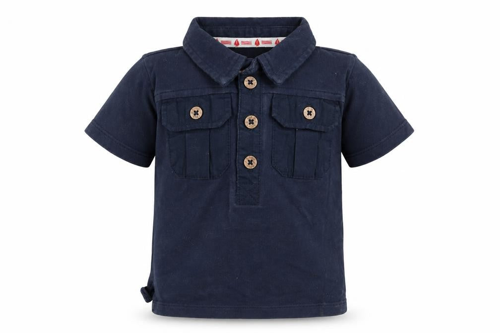 Jasper Conran Unisex Baby Blue Polo Shirt, 3-6 Months, Cotton