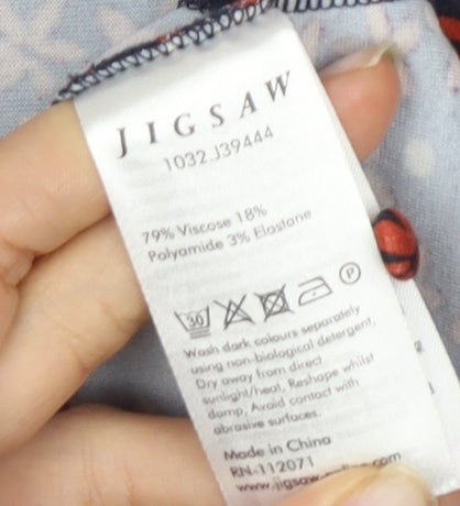 Jigsaw Women's Multicoloured L Floral Wrap Dress