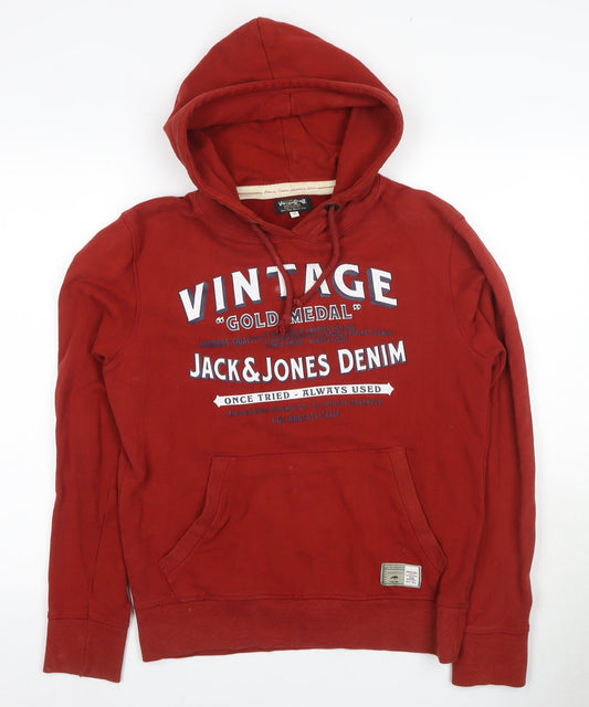 Jack & Jones Men's Red Hooded Jacket, Size S