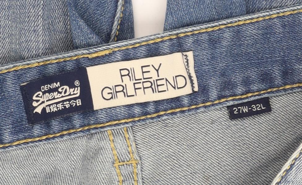 Superdry Women's Blue Boyfriend Jeans Size 4