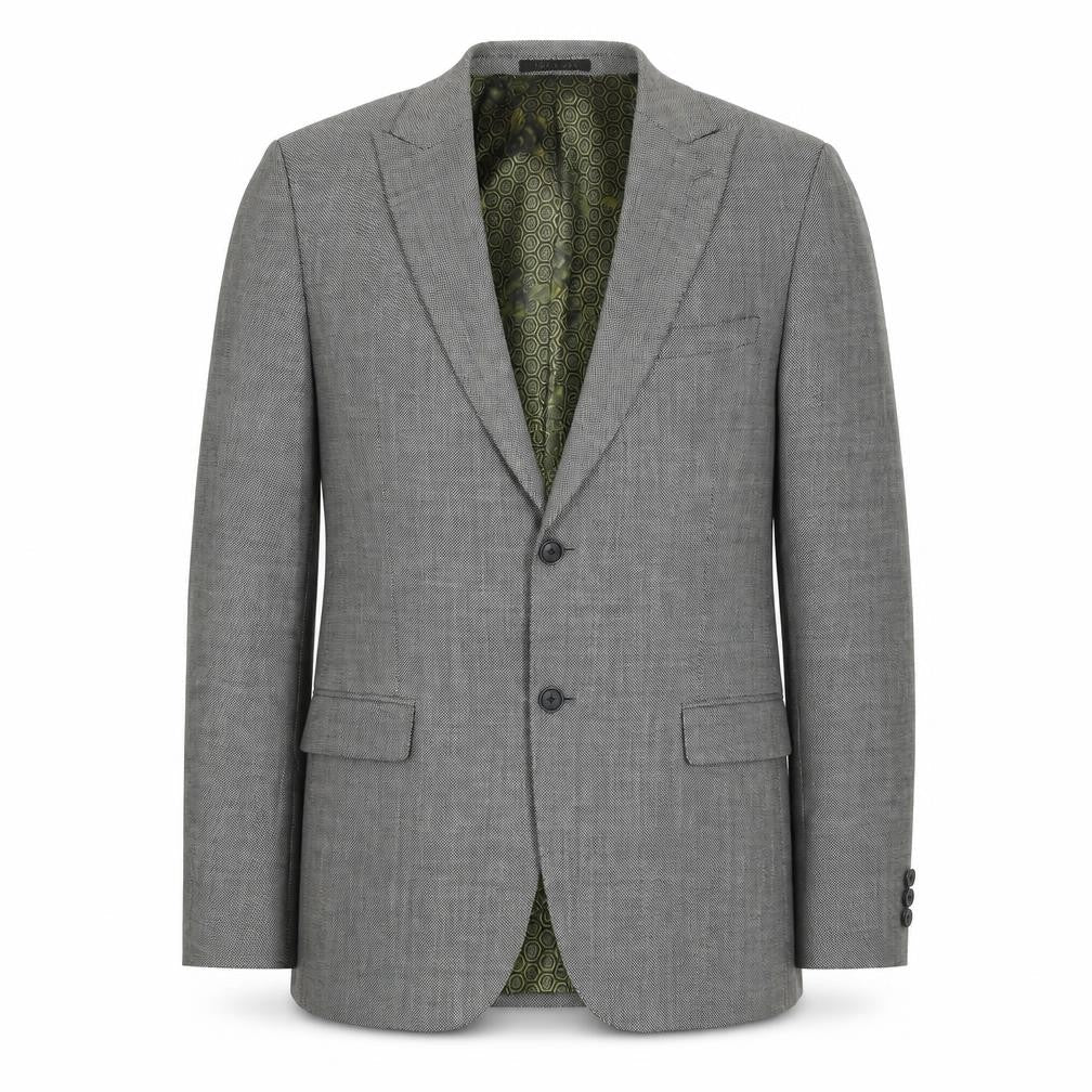Mens 40 Chest Regular Ted Baker Grey Two-Button Blazer
