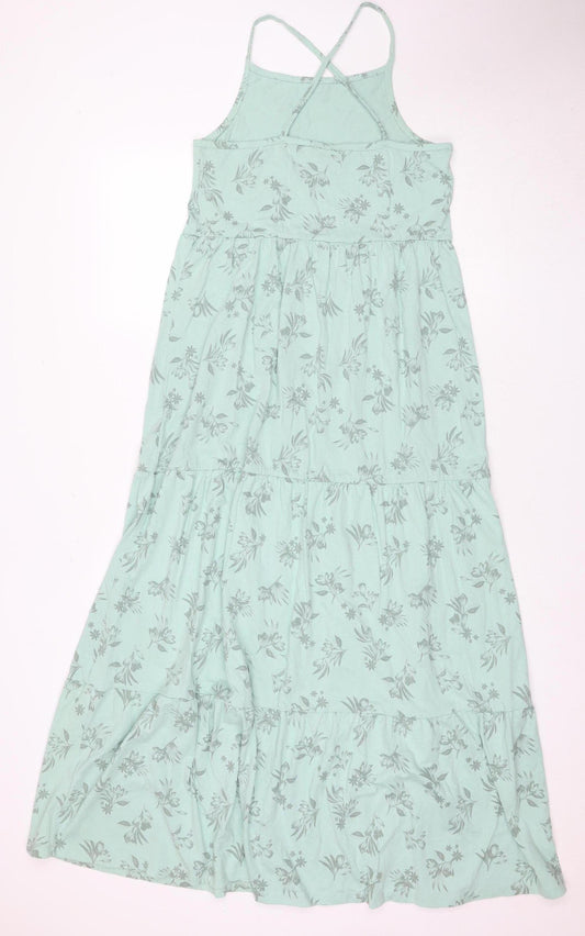 Animal Women's Green Floral Maxi Dress Size 14