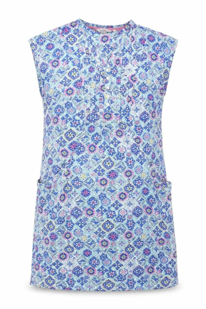 Country Rose Women's Blue Floral Short Sleeve Dress