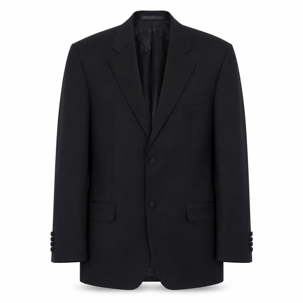 Mens 40 Chest Regular Jaeger Black Two-Button Blazer