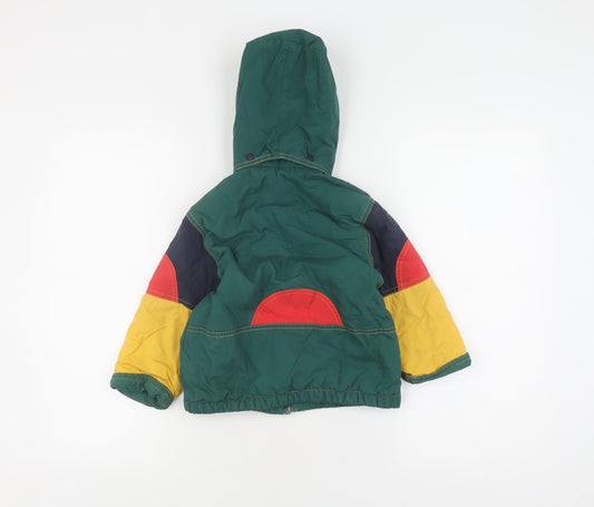 Marks and Spencer Boys Multicoloured Hooded Puffer Jacket 20 Months