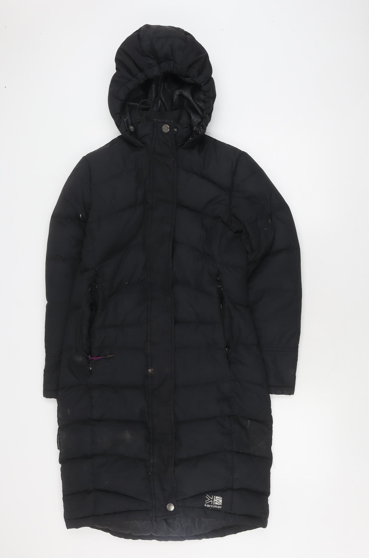 Karrimor Women's Black Puffer Jacket Size 8 Hooded