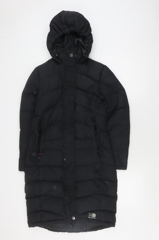 Karrimor Women's Black Puffer Jacket Size 8 Hooded