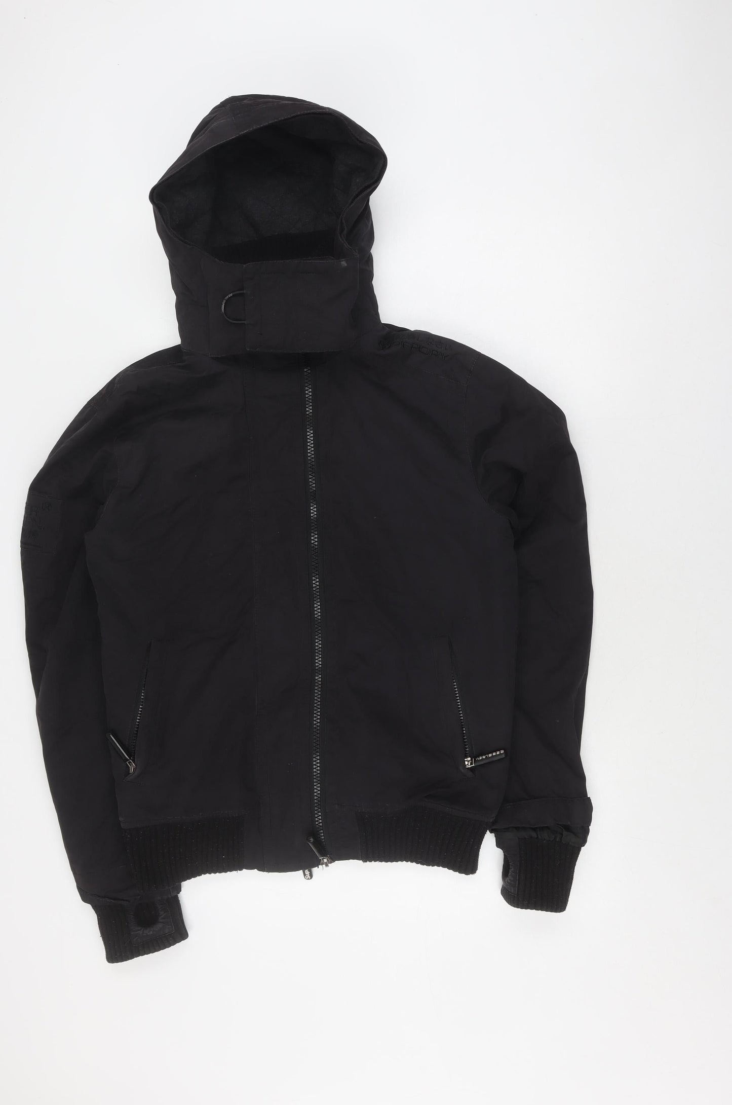 Superdry Men's Black Bomber Jacket with Hood
