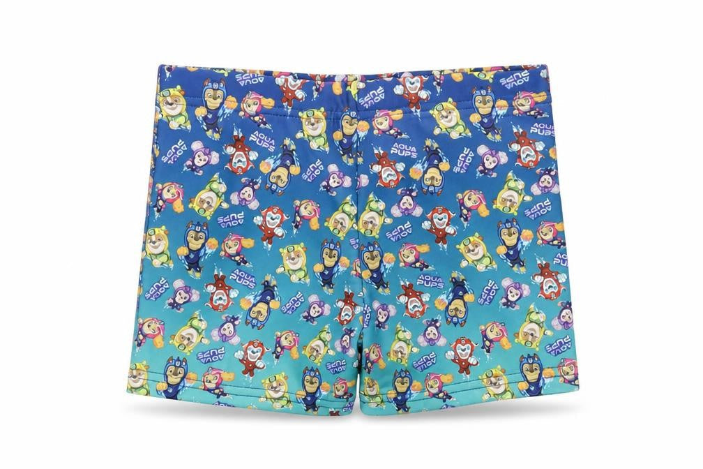 Front view of George boys’' multicoloured paw patrol swim shorts 6-7 years