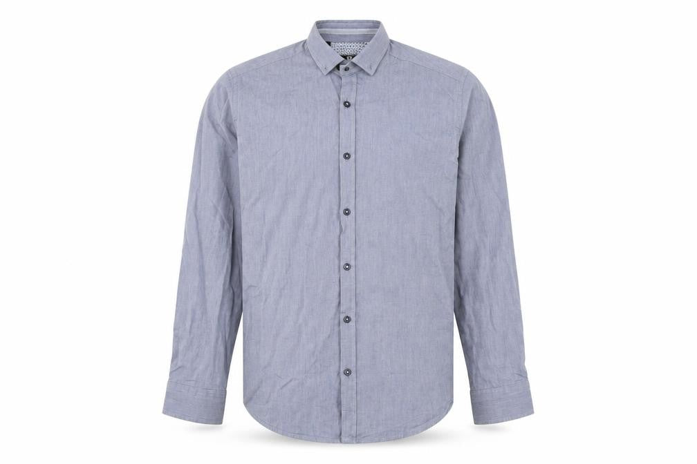 Steel & Jelly Men's Blue M Chambray Button-Up Shirt