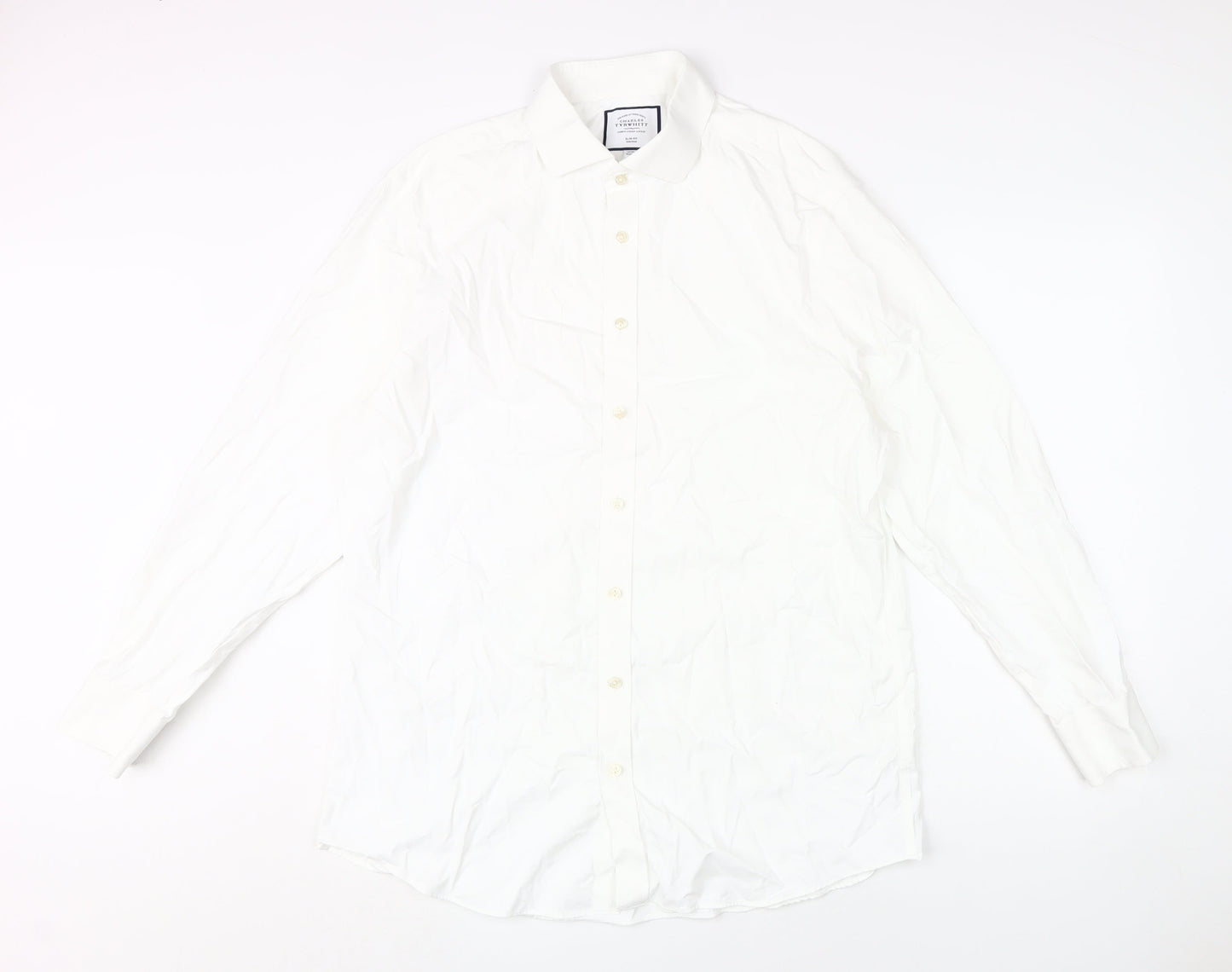 Charles Tyrwhitt Men's White Slim Fit Dress Shirt