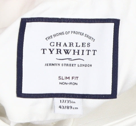 Charles Tyrwhitt Men's White Slim Fit Dress Shirt
