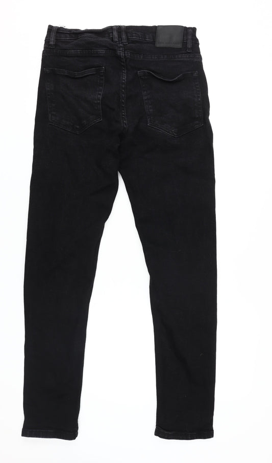 Zara Women's Black Skinny Jeans Size 12, Cotton Blend