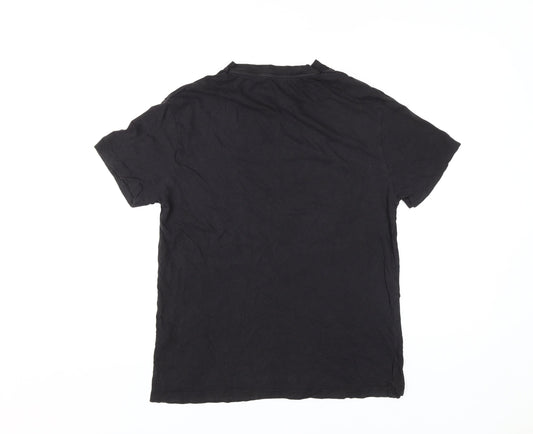 Pull & Bear Unisex Black The Rolling Stones T-Shirt XS