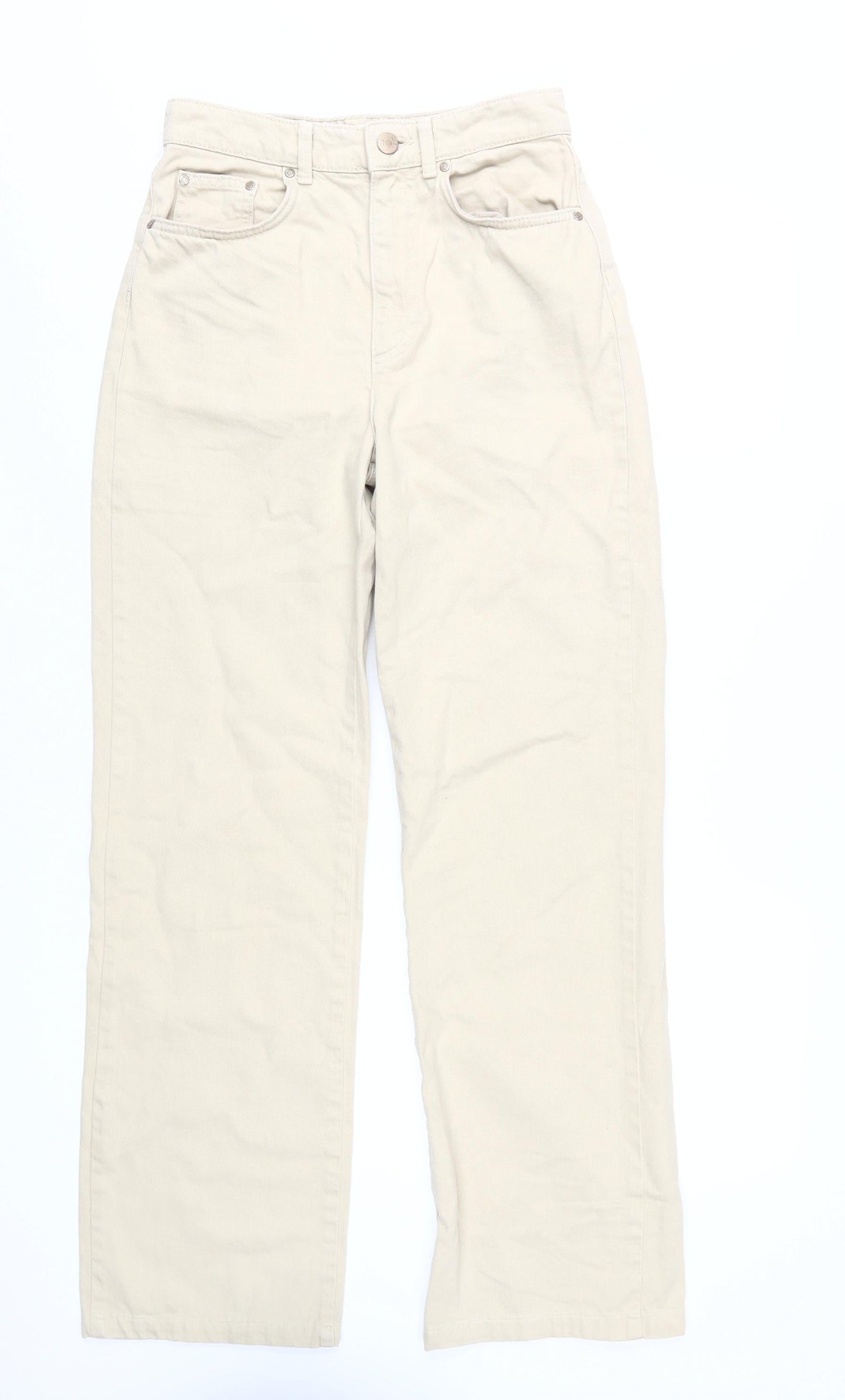 Stradivarius Women's Beige Straight Jeans Size 6
