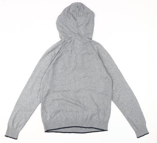 DEVRED Men's Grey Pullover Hoodie, Large, Urban Style