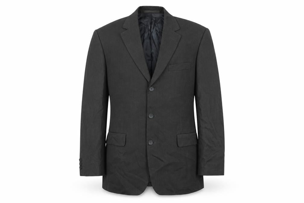 Mens 38 Chest Regular Austin Reed Black Three-Button Blazer