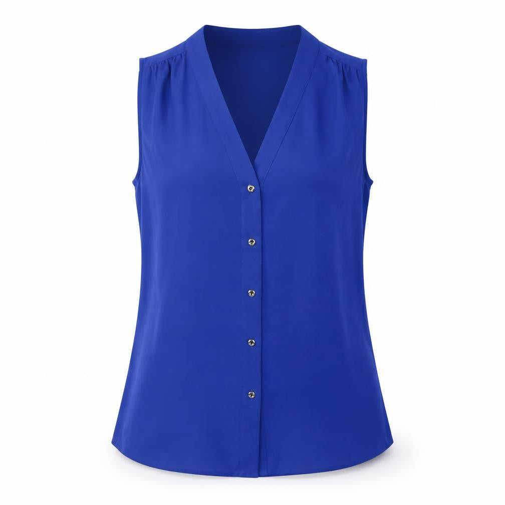 Womens UK Size 8 Banana Republic Blue Polyester Blouse