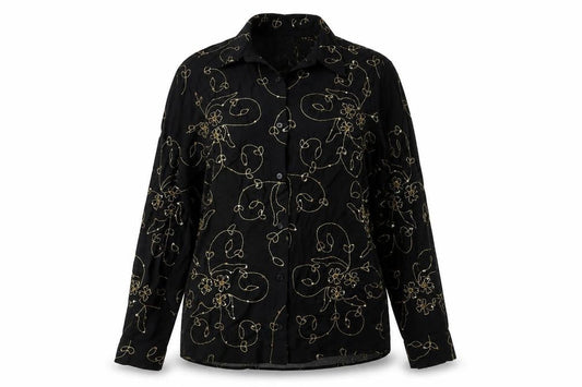 Womens UK Size 14 Alexon Black Polyester Blouse