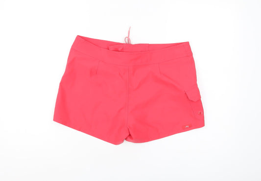 Jag Women's Pink Cargo Shorts - Regular Fit, M