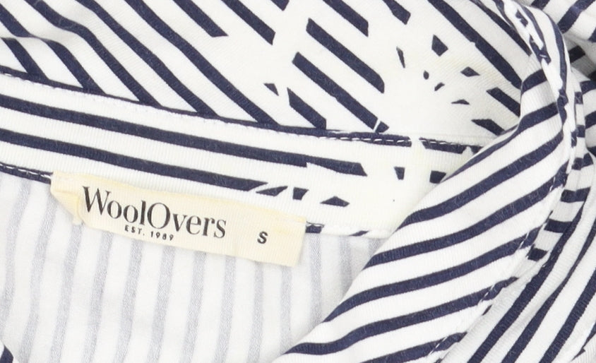 Womens UK Size S Woolovers Blue Viscose Blend Blouse