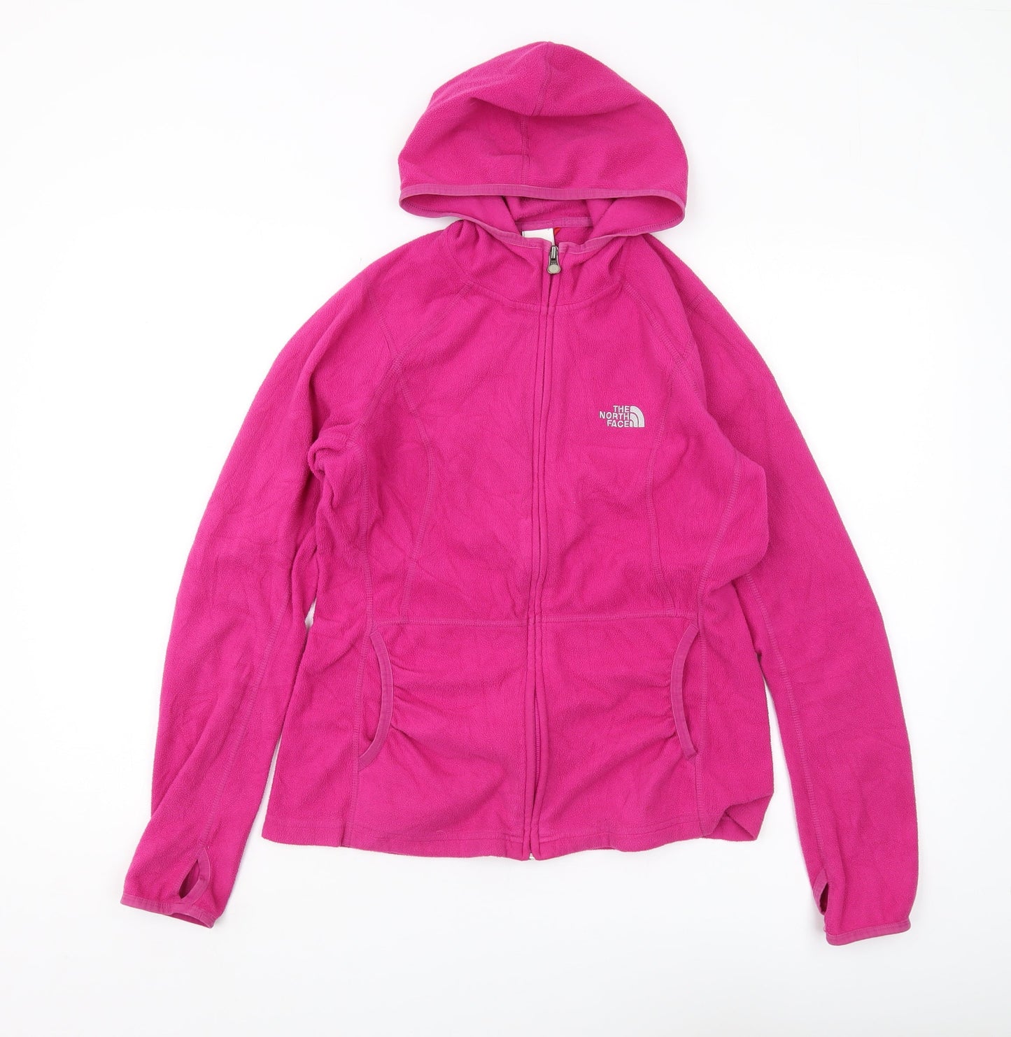 The North Face Women's Pink Hooded Fleece Jacket Size M
