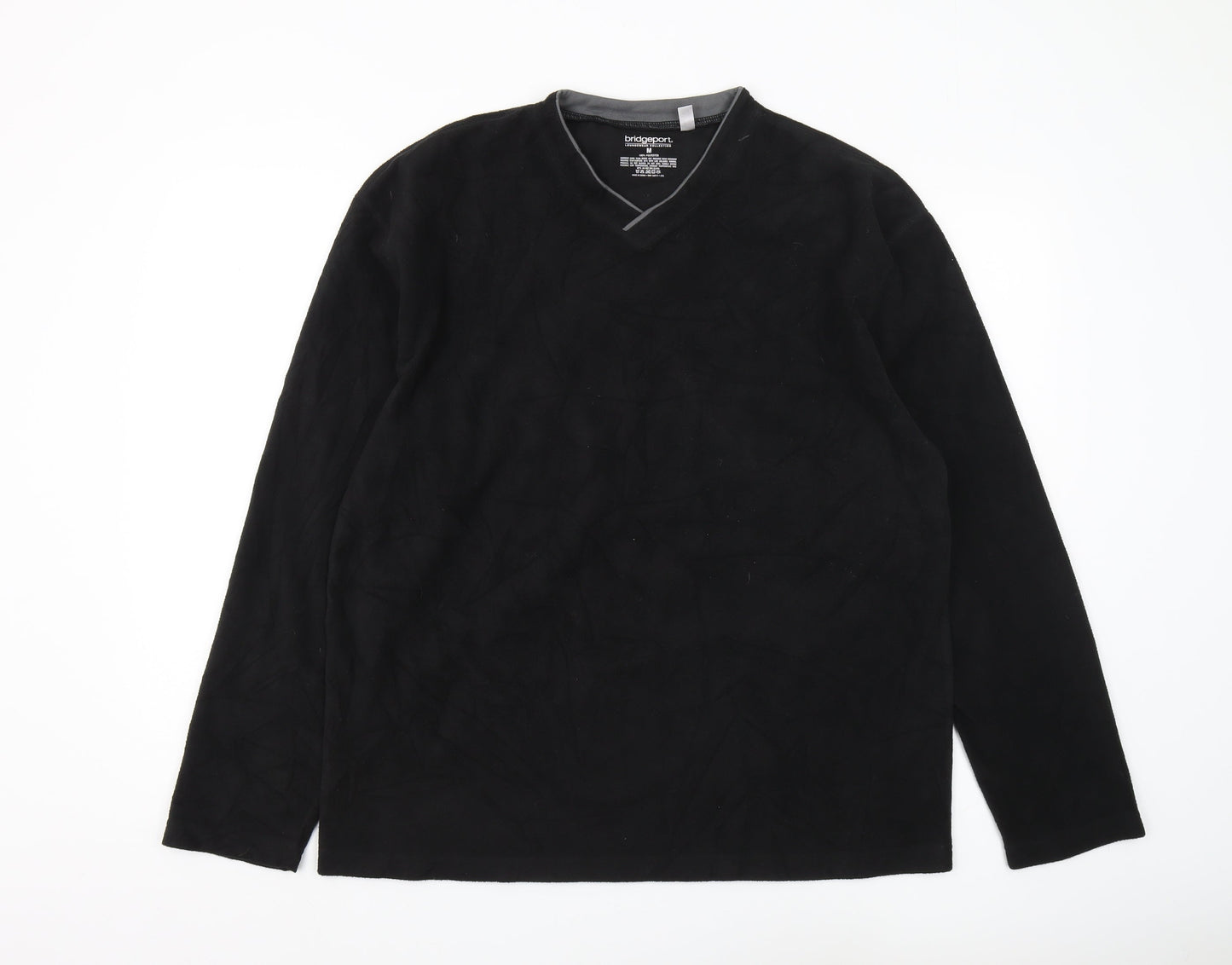 Bridgeport Men's Black V-Neck Pullover Sweatshirt M