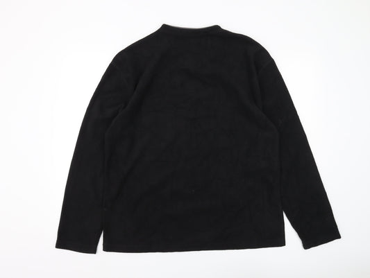 Bridgeport Men's Black V-Neck Pullover Sweatshirt M