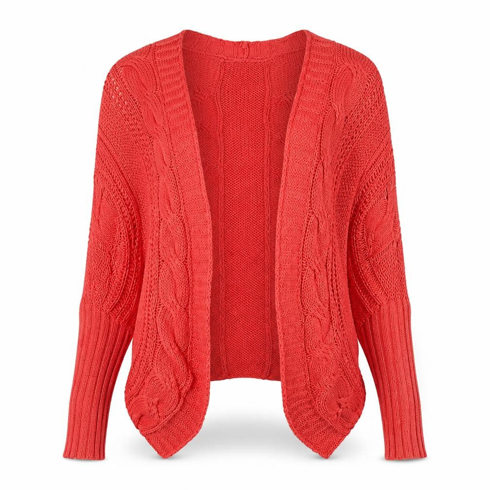 SoulCal & Co Women's Red Cardigan Size 10 Cable-Knit