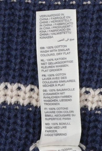 Fat Face Women's Blue Striped Pullover Jumper Size 8