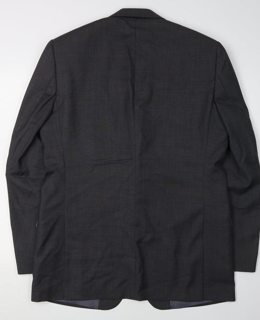 Daniel Hechter Men's Grey Suit Jacket 42 Long