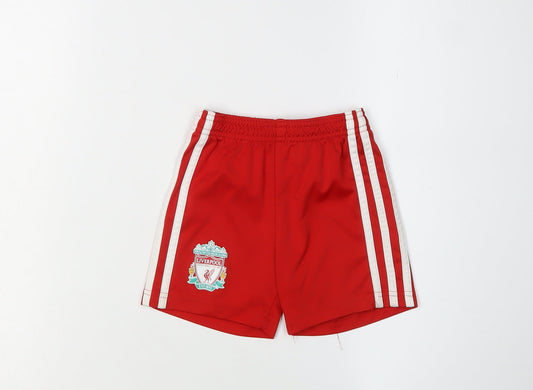 Adidas Red Unisex Baby Sports Shorts 18-24M