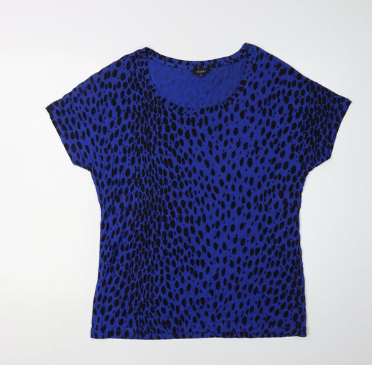 Hobbs Women's Blue Animal Print T-Shirt XL