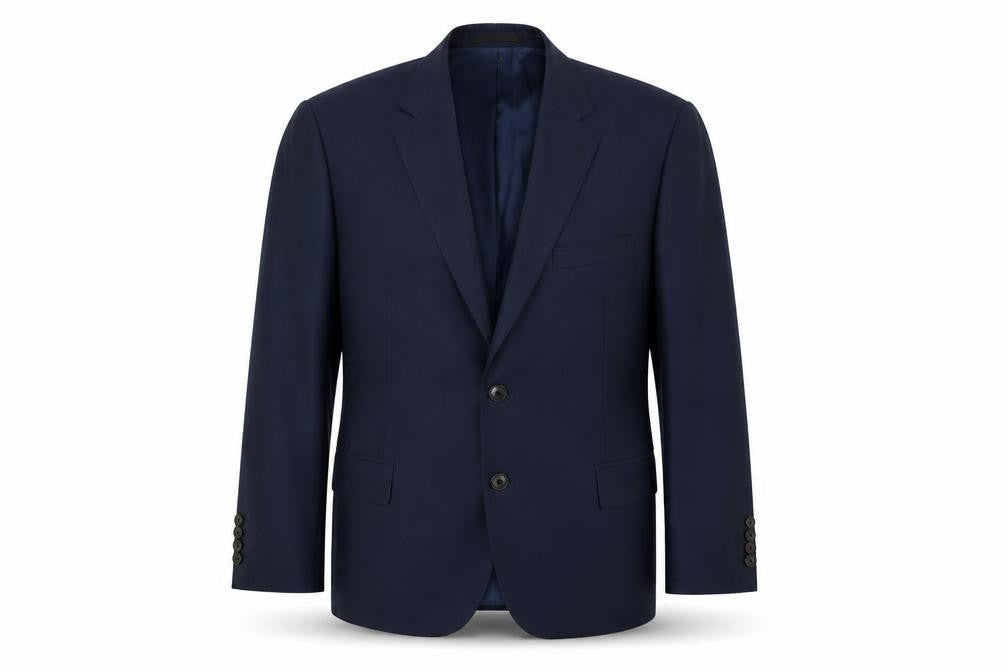 Mens 40 Chest Regular Moss Blue Two-Button Blazer