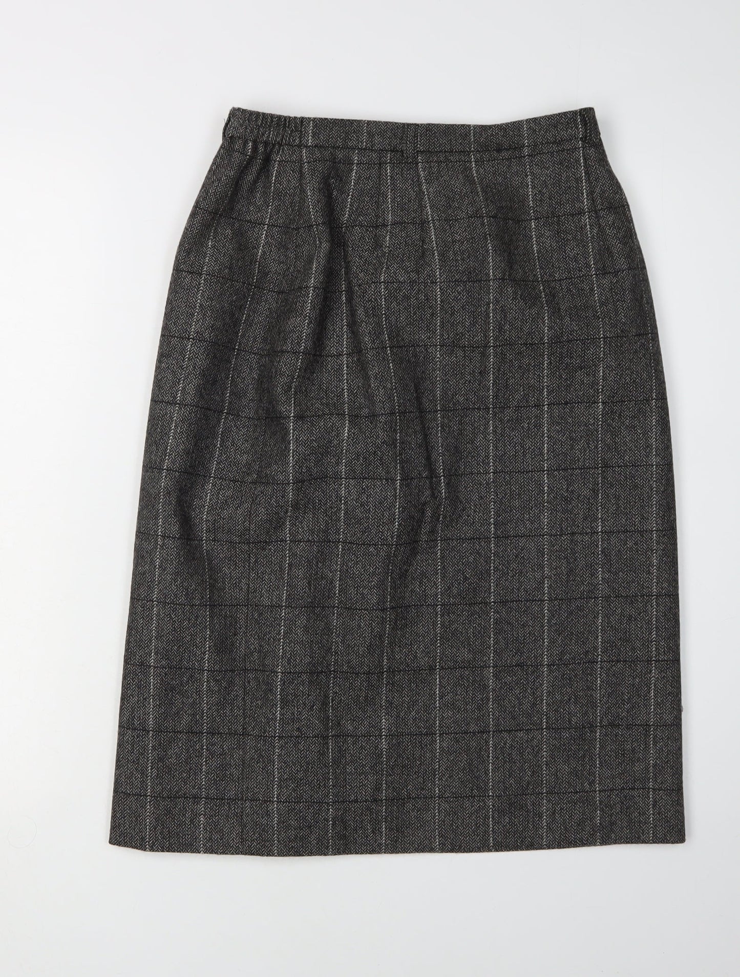 Viyella Women's Grey Pencil Skirt in Size 8 Petites