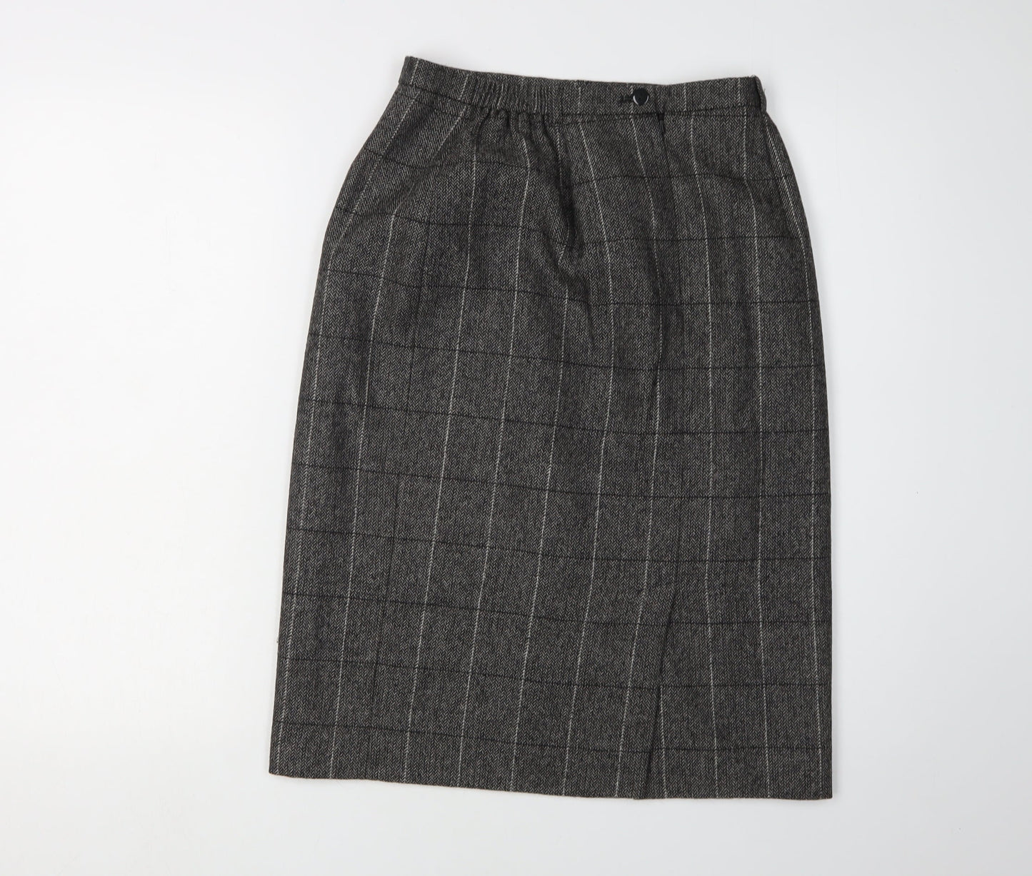 Viyella Women's Grey Pencil Skirt in Size 8 Petites