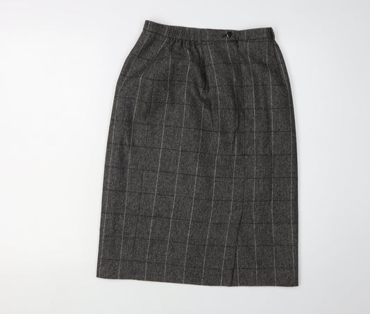 Viyella Women's Grey Pencil Skirt in Size 8 Petites