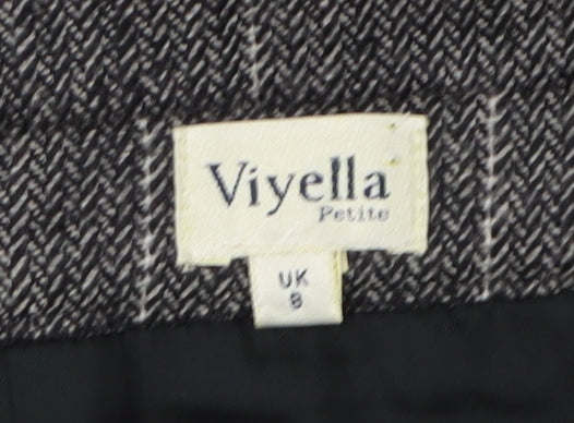 Viyella Women's Grey Pencil Skirt in Size 8 Petites