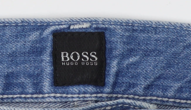 Hugo Boss Men's Blue Straight Leg Jeans 36W 32L