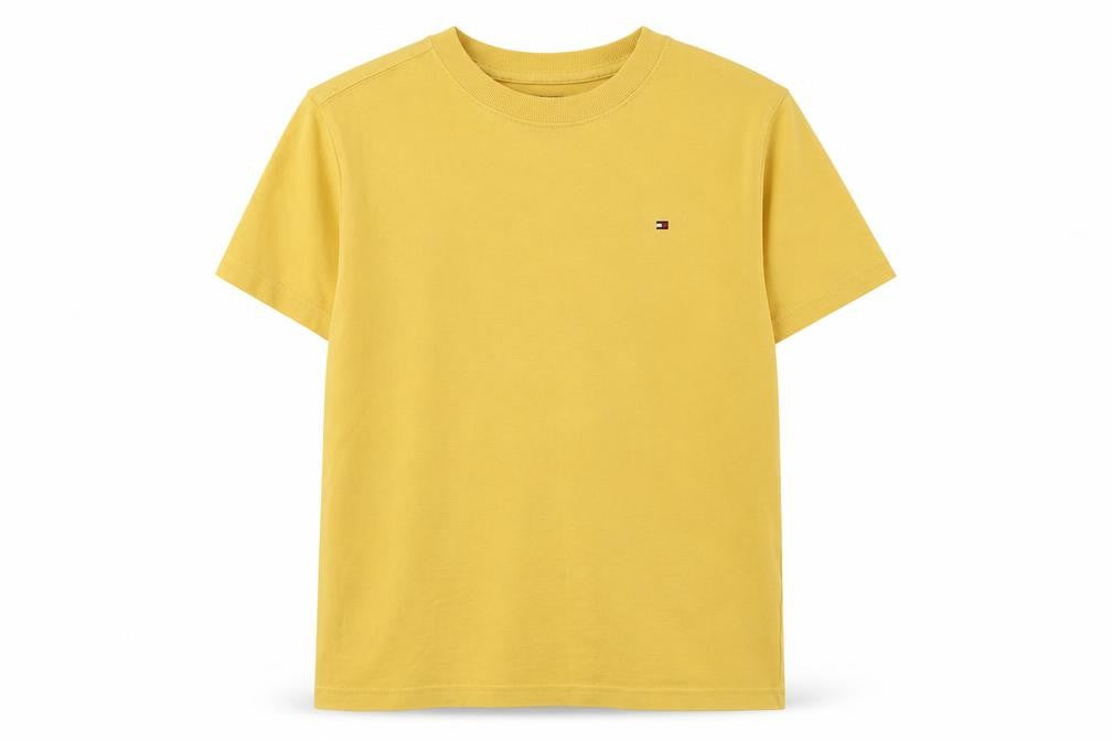 Tommy Hilfiger Boys Yellow Casual T-Shirt M, Short Sleeve