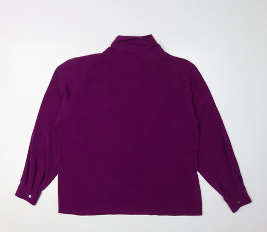 Windsmoor Women's Purple Collared Blouse, Size 14