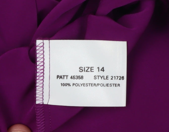 Womens UK Size 14 Windsmoor Purple Polyester Blouse