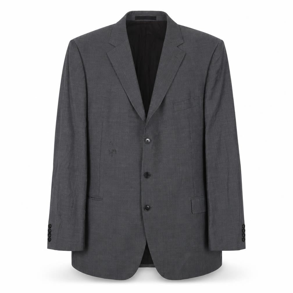 Marks and Spencer Men's Grey Blazer, 48 Long, Wool, Formal Attire