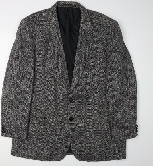 Marks & Spencer Men's Wool Blazer 46L Black White