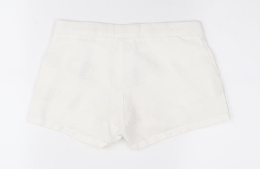 DKNY Women's White XS Classic Polyester Shorts