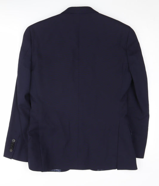 T.M. Lewin Men's Blue Slim Fit Blazer 36S