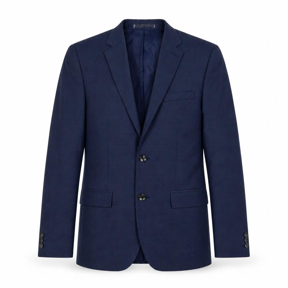 M&S Men's Blue Check Suit Jacket, Size 38R