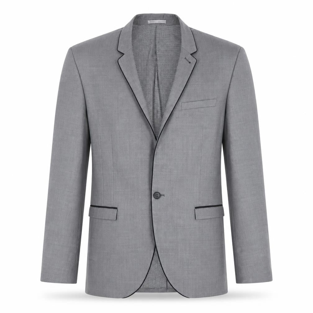 Next Men's Grey Single-Breasted Blazer - Size 44R